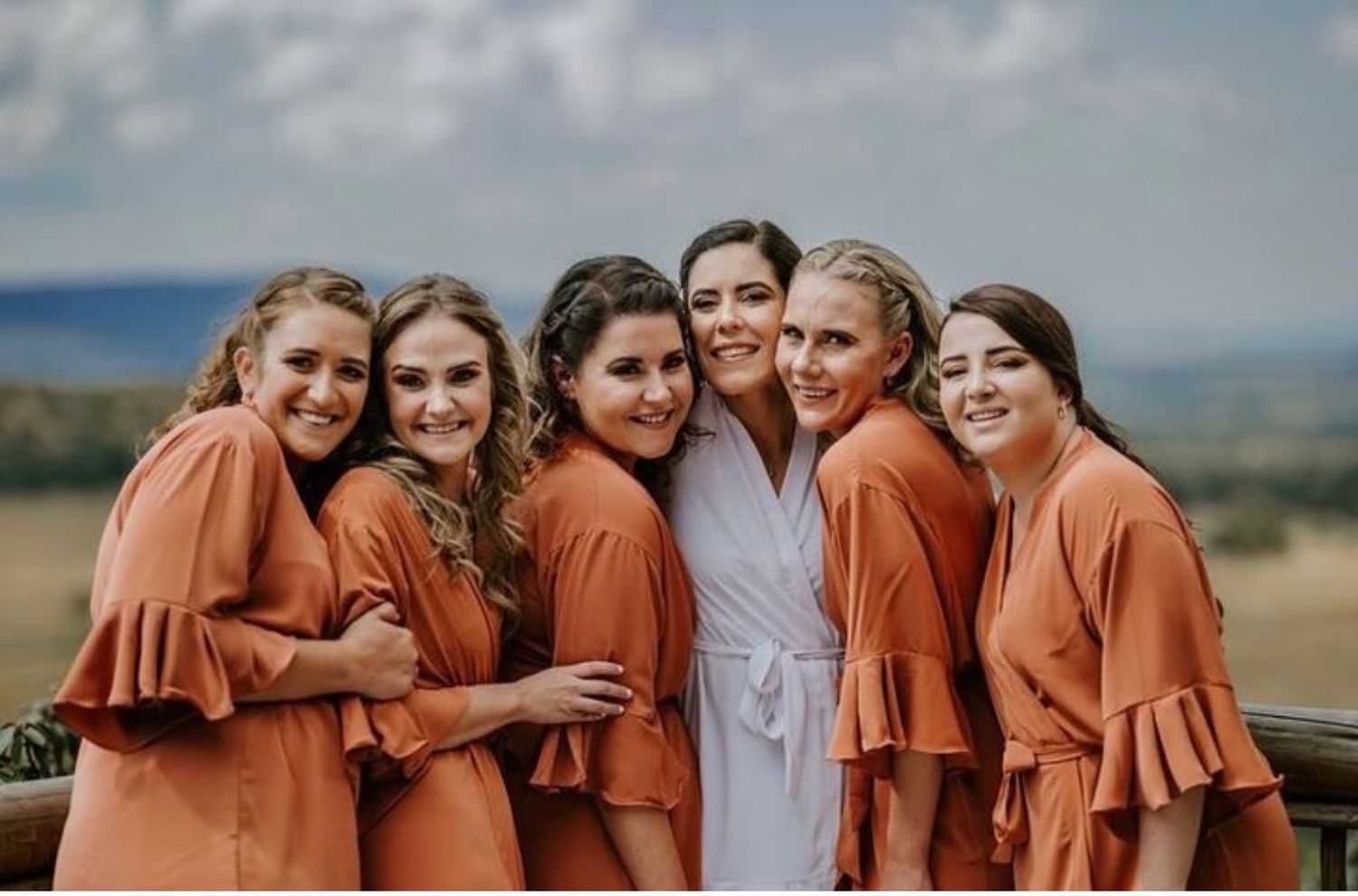 Personalised bridesmaid Ruffle Robes GEORGIA
