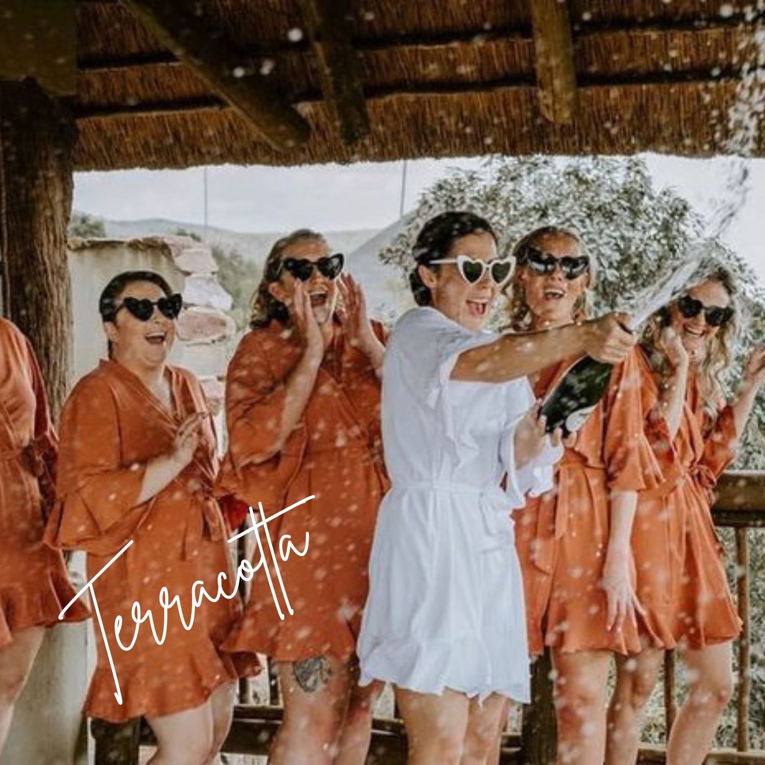 Personalised bridesmaid Ruffle Robes GEORGIA