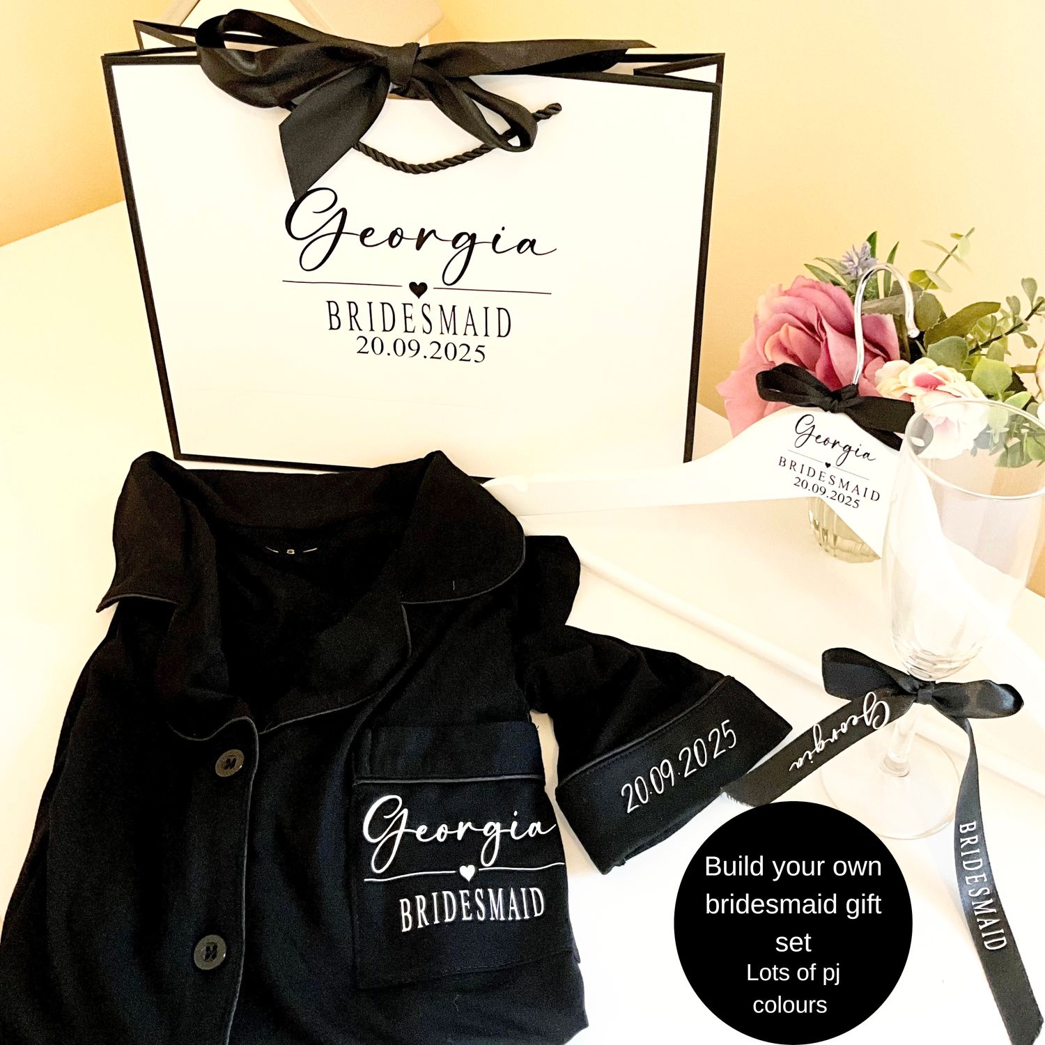 Build Your Own Bridesmaid Pyjama Gift Set – Personalised Bridal Party Gifts