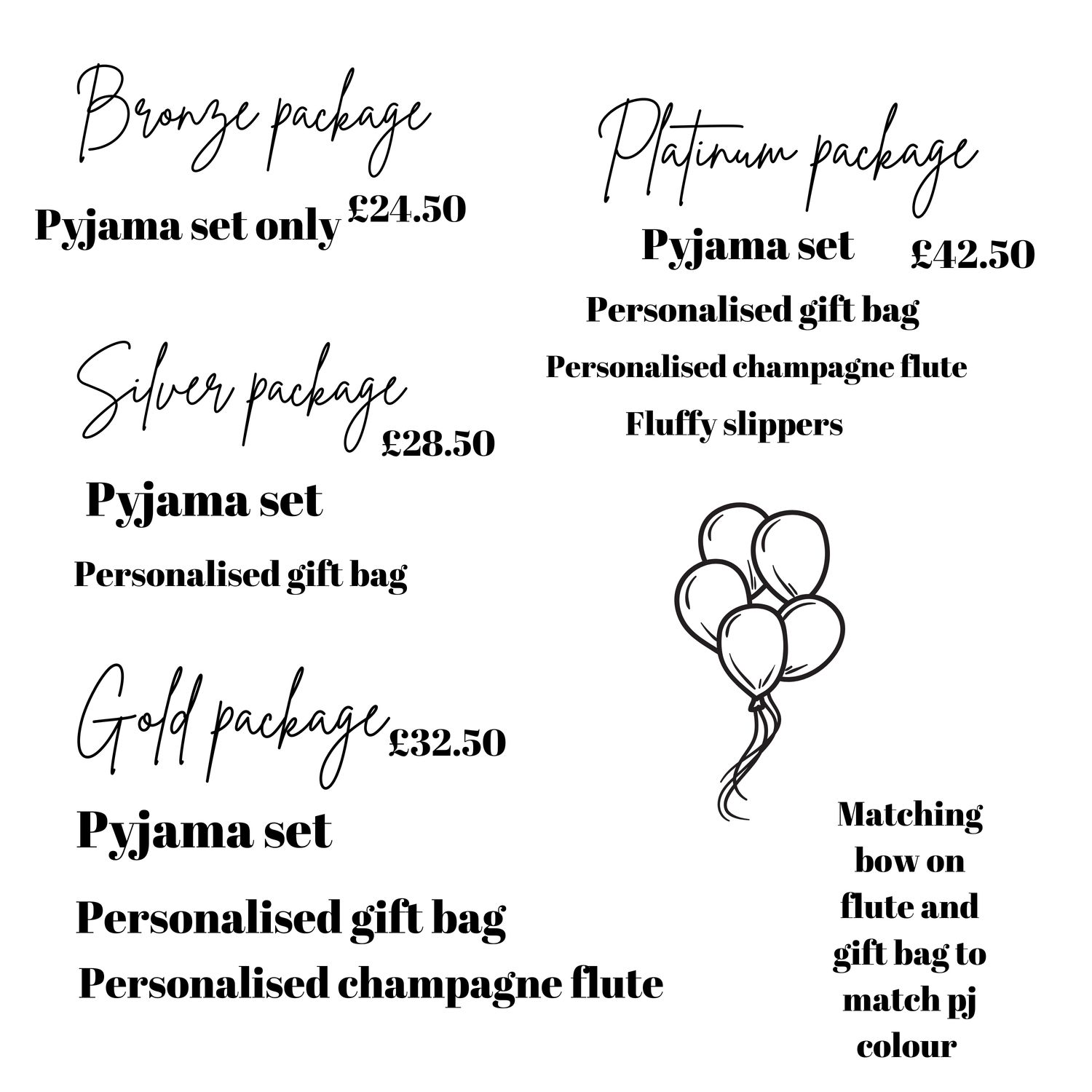 Personalised ladies cotton birthday pyjama gift set