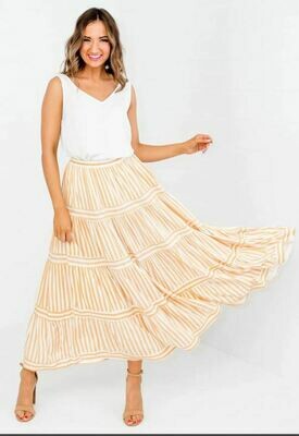 Soleil Stripe Skirt - Label of Love Soleil Stripe Skirt - Label of Love
