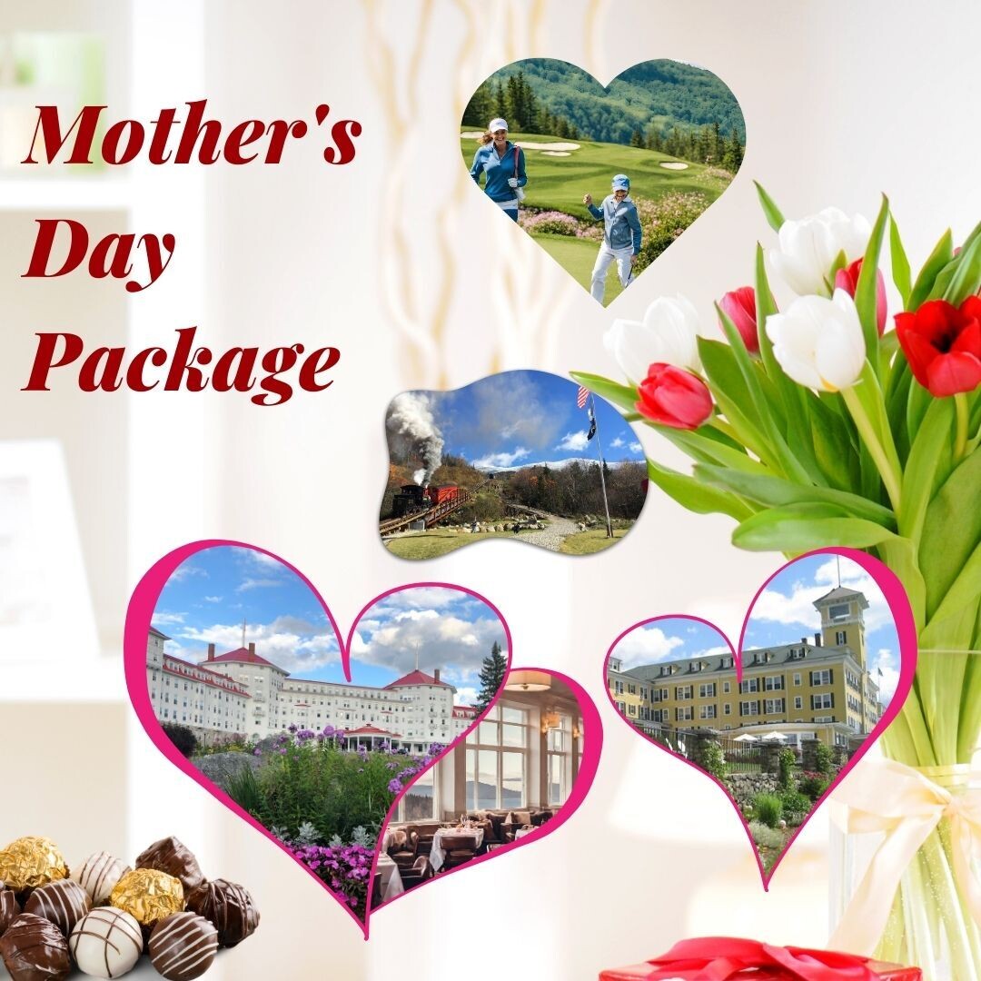 Mother's Day Package with Options for Brunch at Omni Mount Washington Hotel or Mountain View Grand Resort, Free Ride on Mount Washington Cog Railway, and Moms Golf Free!