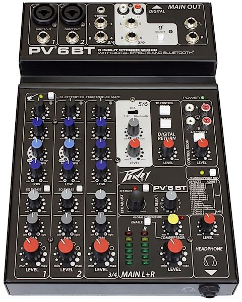 Peavey PV6BT Mixer w/ Bluetooth