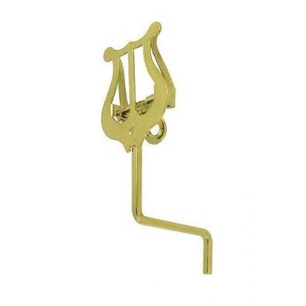 Saxophone Lyre, Brass, Gold