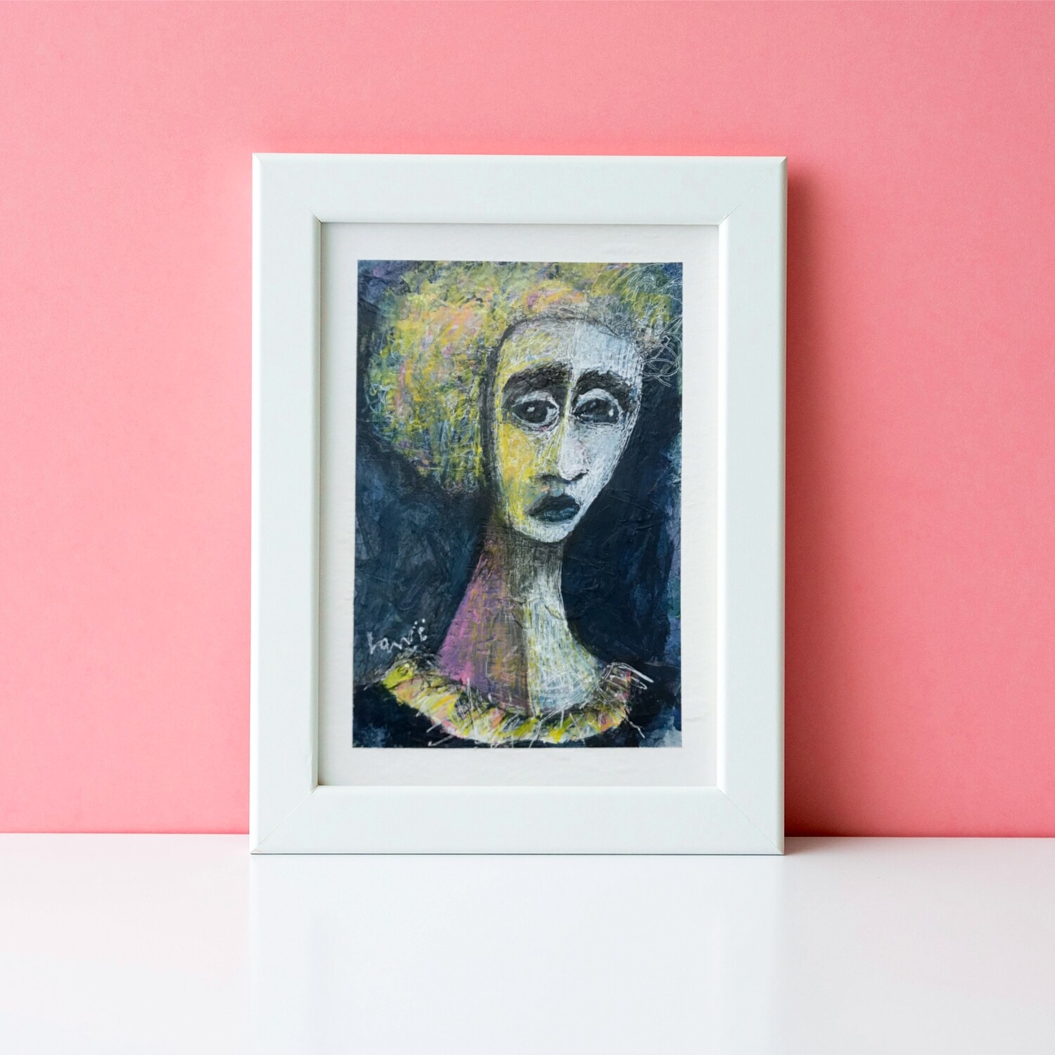 One of a Kind Original Abstract Portrait of a Victorian Woman