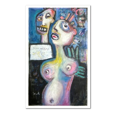 The Bride-Original Neo-Expressionism Acrylic Painting on Canvas