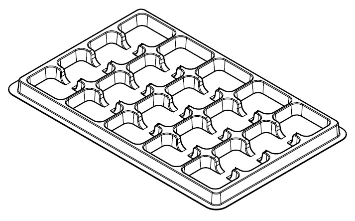 MC-77128T : ESD Device Tray for P/N 06965-DG2 Conductive