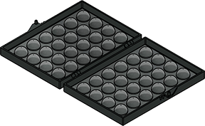 MC-1410CS : Conductive box with clean, permanent static dissipative cushioning