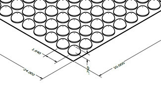 MC-2024LB : 20" x 24" x .75" Cleanstat Bubble Cushion Sheet