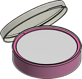 MC-602SWF : Complete Wafer Jar Assembly for 6" Wafers 1.5" Deep (Closed-Cell Polyethylene Liner)