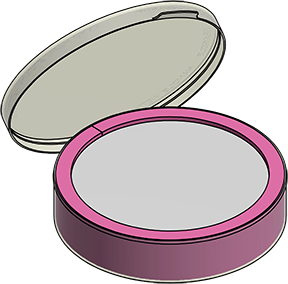 MC-800SWF : Complete Wafer Jar Assembly for 8" Wafers 2.0" Deep (Closed-Cell Polyethylene Liner)