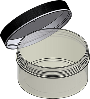 MC-416JL : Wafer Jar and Lid for 4" Wafers 2.25" Deep
