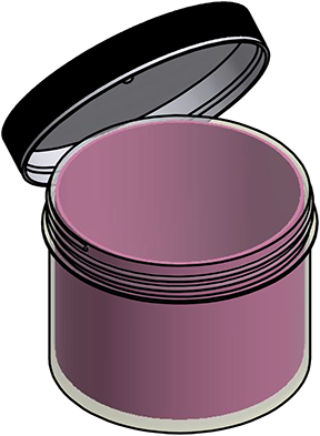 MC-424JLL : Wafer Jar Assembly for 4" Wafers 3.0" Deep (Closed-Cell Polyethylene Liner)