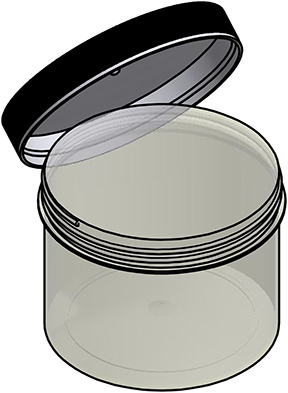MC-424JL : Wafer Jar and Lid for 4" Wafers 3.0" Deep