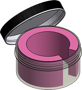MC-316JLL : Wafer Jar Assembly for 3" Wafers 2.25" Deep