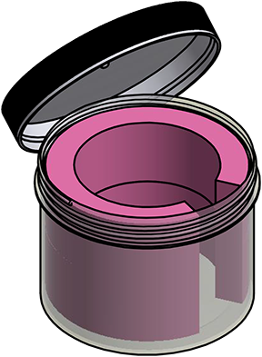 MC-324JLL : Wafer Jar Assembly for 3" Wafers  3" Deep