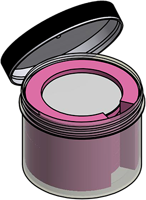 MC-324SW : Complete Wafer Jar Assembly for 3" Wafers 3" Deep