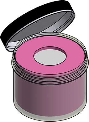 MC-224SWF : Complete Wafer Jar Assembly for 2" Wafers 3" Deep