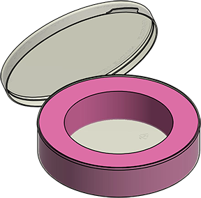 MC-8160JLL : Wafer Jar Assembly for 160mm Wafers 2.0" Deep (Open-Cell Polyurethane Liner)