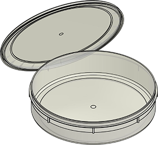 MC-300JL : Wafer Jar and Lid for 300mm Wafers 65mm Deep