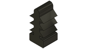 MC-2032LCCBEP : 170 Mil Black End Plug
