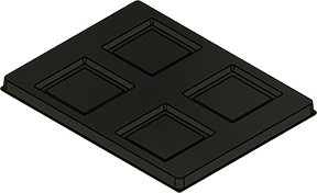 MC-76141 : Conductive Tray Insert for 28x28 QFP