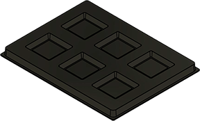 MC-76201 : Conductive Tray Insert for 19x19 PQFP