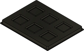 MC-76232 : Conductive Tray Insert for 20x20 TQFP