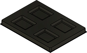 MC-76234 : Conductive Tray Insert for 14x20 QFP