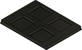MC-76314 : Conductive Tray Insert for 32x32 QFP