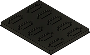 MC-76315 : Conductive Tray Insert for 50 /44 Lead TSOP