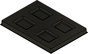 MC-76112 : Conductive Tray Insert for 14x20 QFP
