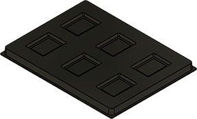 MC-76140 : Conductive Tray Insert for 14x20 QFP