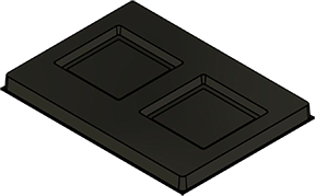 MC-76302 : Conductive Tray Insert for 24x24 QFP