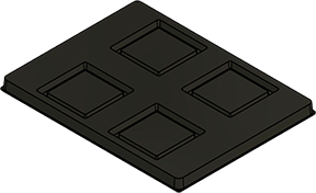 MC-76310 : Conductive Tray Insert for 28x28 QFP