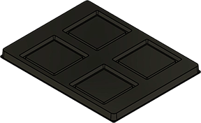 MC-76311 : Conductive Tray Insert for 32x32 QFP