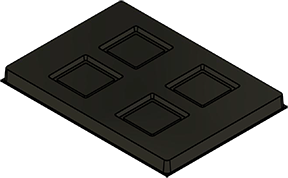 MC-76321 : Conductive Tray Insert for 128 Lead CQFP