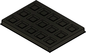 MC-76323 : Conductive Tray Insert for 10x10 TQFP