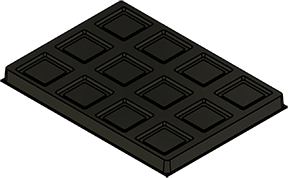 MC-76325 : Conductive Tray Insert for 14x14 TQFP