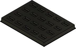 MC-76328 : Conductive Tray Insert for 16 Lead SOIC