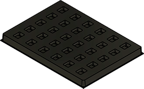 MC-76330 : Conductive Tray Insert for 8 Lead SOIC