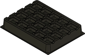 MC-76336 : Conductive Tray Insert for 32 Lead PLCC