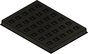 MC-76337 : Conductive Tray Insert for 16 Lead TSSOP