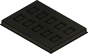 MC-76365 : Conductive Tray Insert for 8x14 TSOP Lead Thin PQFP