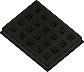 MC-76410 : Conductive Tray Insert for 7x7 QFP