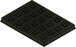 MC-76320 : Conductive Tray Insert for 7x7 TQFP