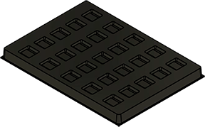 MC-76329 : Conductive Tray Insert for 20 Lead SOIC