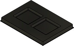 MC-76332 : Conductive Tray Insert for 132 Lead CQFP