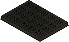 MC-76339 : Conductive Tray Insert for 28 Lead SSOP