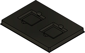 MC-76343 : Conductive Tray Insert for 68 Lead PLCC